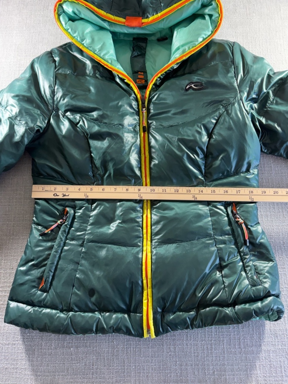 KJUS "Nahla" down filled shiny luxury goose down reversible puffer ski jacket XL - Picture 6 of 14
